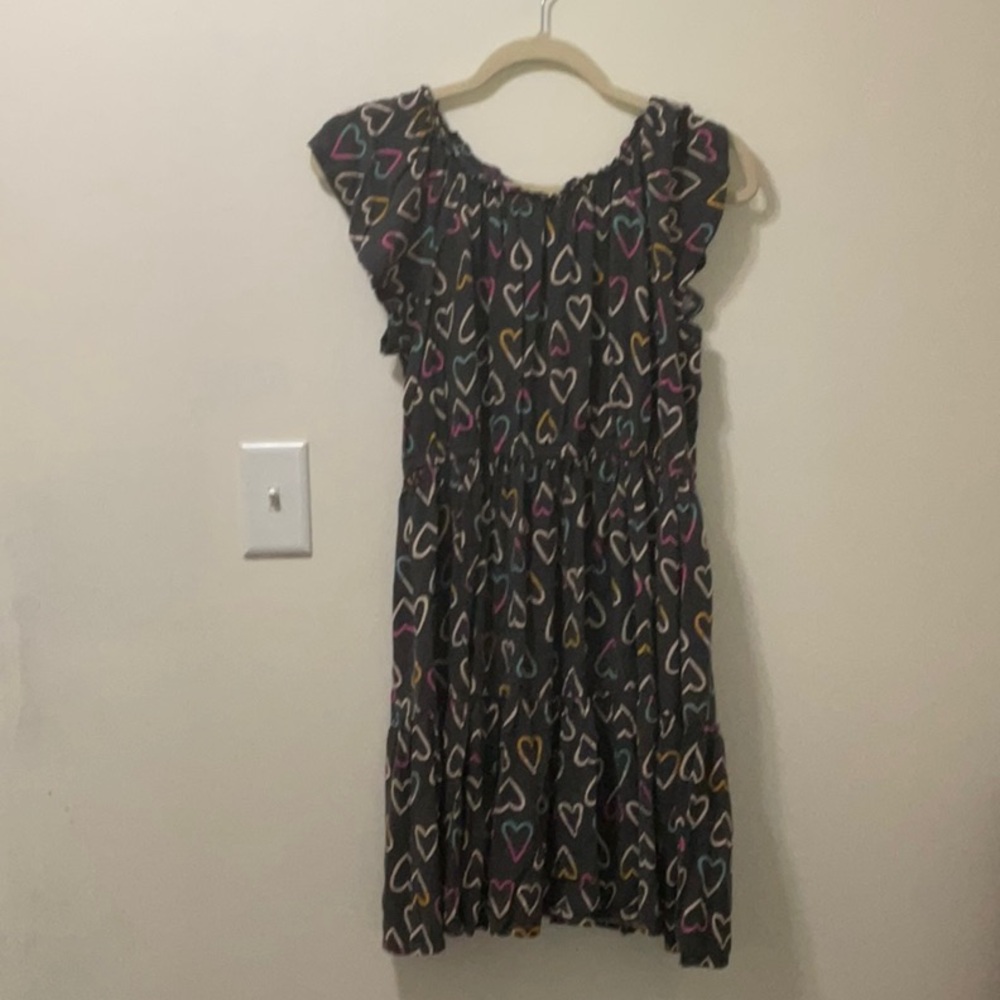Cat & Jack Black and White Casual Sundress with Scoop Neck
